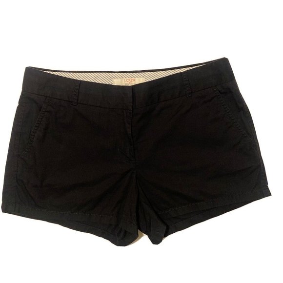 J.Crew- Black Chino Shorts Size 6 - Picture 1 of 9